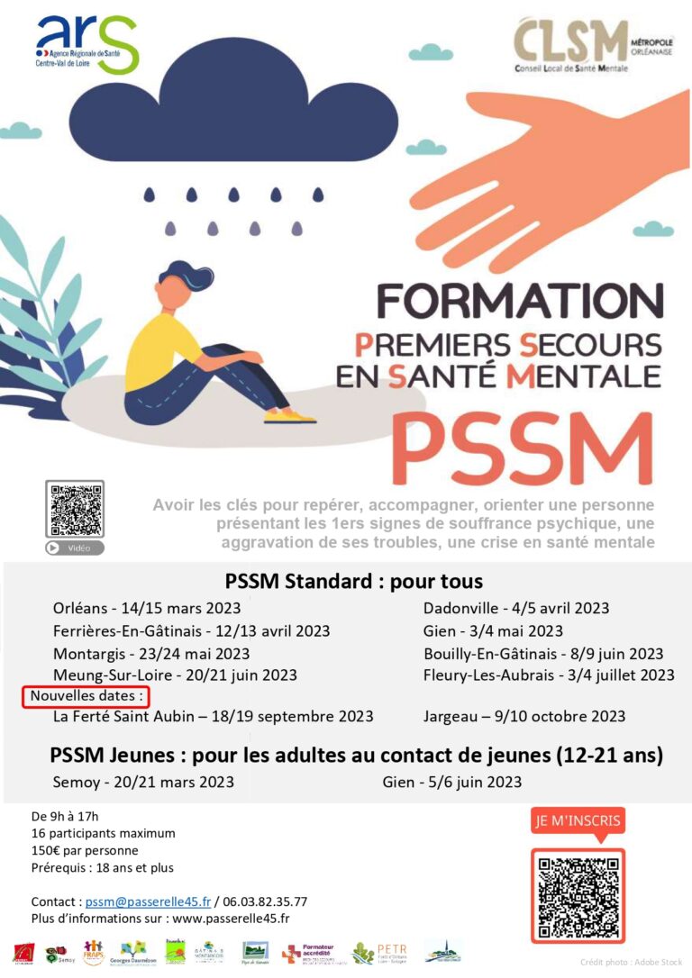 Formation Premiers Secours En Santé Mentale (PSSM) 2023 - Loiret ...